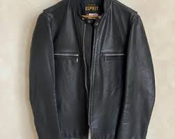 Size 40 US/ 50 Euro. Vintage 70s Black Cafe Racer Leather ...