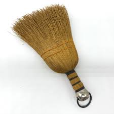 Vintage Whisk Broom With Metal Handle Loop – Handbound Straw ...