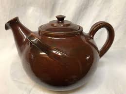 KNUD KYHN KK DANMARK ART POTTERY DARK BROWN & CREAM TEAPOT & LID 65 OZ DENMARK | eBay Australia