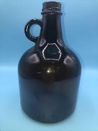 VINTAGE 8.5" 50-A-55 1.5qt AMBER/BROWN HANDLED JUG ...