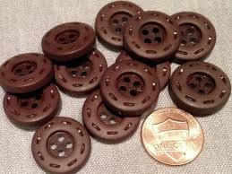Lot of 12 Matte Brown Thick Plastic Sew-through Buttons 3/4 ...
