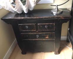 19th Century Black Painted Chinese Asian Cabinet Circa ...