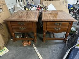 BROYHILL FURNITURE Solid Oak Country French Style 26" Two ...