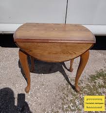 Oak Drop Leaf End Table / Side Table (ET205) | eBay