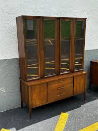 1960s Walnut MCM Broyhill Saga Buffet Credenza Bookcase ...