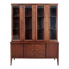 Broyhill Saga Mid Century Modern Two Piece China Cabinet C ...