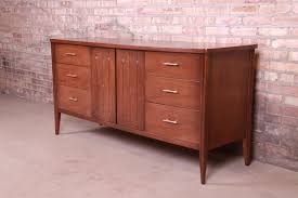 Broyhill Saga Mid-Century Modern Walnut Triple Dresser or ...