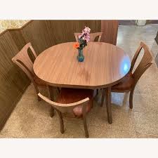 Mid Century1950sExtendable Dining Table w 4 Chairs - AptDeco
