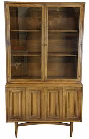 Broyhill Sculptra Mid Century Modern Walnut Bookcase ...