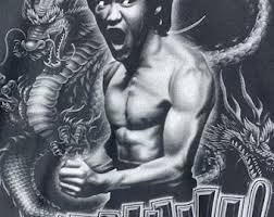 Vintage 90s Bruce Lee Watahhh! Big Image Rare Design Martial Art Kung Fu Actor Movie Film Rap Tees Hip Hop Punk Rock Promo T-shirts - Etsy