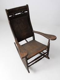Antique American Rustic Woven Seat Rocking Chair - Etsy Canada