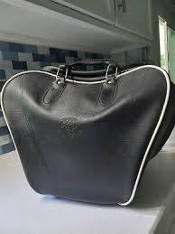 VINTAGE STEBCO BLACK WITH WHITE PIPING BOWLING BALL BAG. | eBay