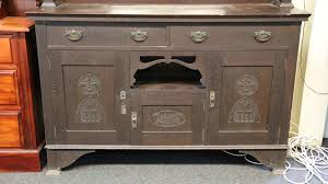 Sold at Auction: S/OAK ARTS AND CRAFTS MIRROR BACK SIDEBOARD