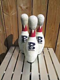 Vintage Bowling Pins | 3 Shabby Chic Retired Bowling Pin Brothers Searching for Perfect Retirement Home | Three Chippy Vintage Bowling Pins - Etsy Portugal
