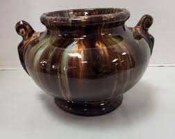 Brush Mccoy Brown Drip Glaze Trough Planter - Etsy