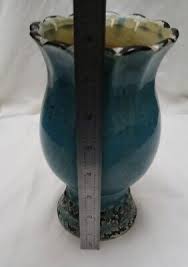 Vintage Blue Green Pottery Tulip Swirl Floral Art Deco Style ...