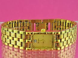 Ladies Goldtone BULOVA 97P13 Satin Finish Diamond Dial ...