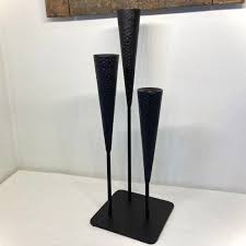 Vintage Hammered Cast Iron 3 Tier Candelabra - Etsy