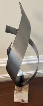 1980 Curtis Jere Eternal Flame Metal Steel Tabletop ...