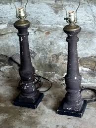 Antique Architectural Lamps Antique Vintage Pillars Wood ...
