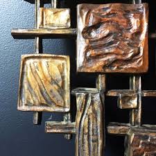 RESERVED FOR IAN Brutalist Wall Clock Syroco Syracuse Black Brass and Copper Look Cordless Battery Operated Wall Decor - Etsy Singapore