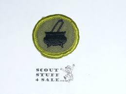 Cooking - Type F - Rolled Edge Twill Merit Badge (1961-1968)