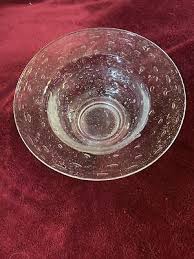 Southern Living At Home Clear Tiny Bubbles Glass Serving Bowl Dish 40351 | eBay
