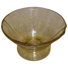 Vintage Depression Glass - OLD MADRID Dish by Federal Glass. For Sale at Ruby Lane