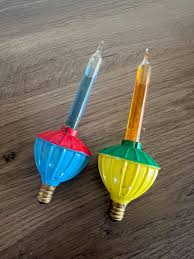Vintage Bubble Light Bulbs: 1960s Kitsch Christmas Decor (2 ...