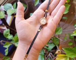 Vintage Swiss Bucherer 17 Jewels Automatic Gold & Black Womens Womans Dainty Cord Watch - Etsy