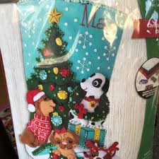 Bucilla Stocking Kit "christmas Dogs" #89251 Adorable - Etsy