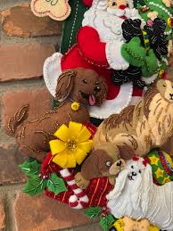 Handmade Christmas Stockings with Needlepoint and Beading