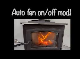 Wood stove auto fan on off switch install - YouTube