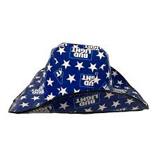 Bud Light Cowboy Hat Beer Box Cardboard One Size Adult New ...