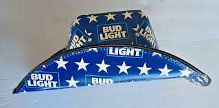 Bud Light Novelty Cowboy Hat Cardboard Beer Box One Size ...