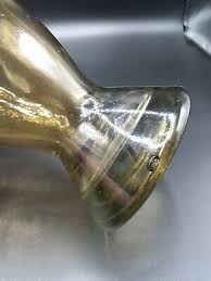 Vintage Green Glass Vase 13.5" Tall, cylinder shape, hand blown, thick edge | eBay