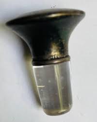 Hawkes Cut Glass Etched Crystal Sterling Silver Stopper Vanity Perfume Bottle For Sale at 1stDibs