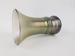 Vintage FREIHERR VON POSCHINGER Iridescent Vase West German Glass Art 1970s | eBay Australia