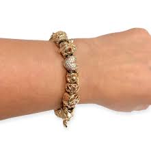 Pandora 14K Yellow Solid Gold Moments 19 Charms Snake Chain Bracelet 7 Inches Online – The Diamond Oak