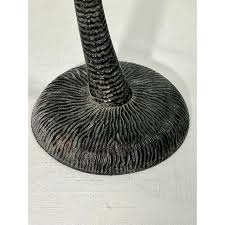 Vintage Coastal Patinated Brass Palm Tree Candlestick Holder | Chairish