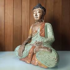 Antique Wash Buddha Yoga Fengshui Display Statue Symbol of Prosperity | eBay