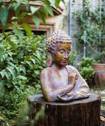 RAN Buddha Buddha's Bust Head Statue, Shakyamuni Mani Garden Villa Ornament, 57 x 46 x 36 cm : Amazon.se: Home & Kitchen