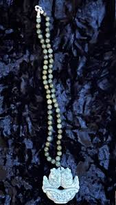 17” Knotted Jade Beads Necklace With Double Lucky Fish Jade Carving Pendant | eBay