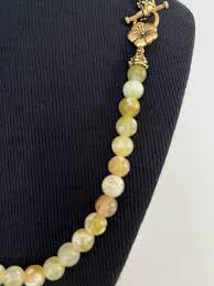 Yellow Necklace, Handmade Bead Necklace, 20 Inch, Wedding, For Her, Gift For Her, 20 Inch, For Mom, Yellow Fire Agate Necklace | MakerPlace by Michaels