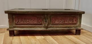 Folk Art Storage Chest Coffee Table, 1890s for sale at Pamono