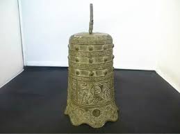 9" China Bronze Buddhism Auspicious Dragon Head Man Statue ...