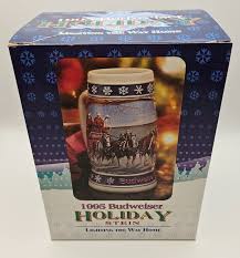 Vintage Budweiser 1995 Collector Holiday Stein “Lighting The ...