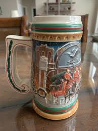 1997 Budweiser Holiday Stein Beer Mug Christmas Clydesdale Horses for sale online | eBay