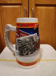 Vintage 1999 Budweiser Anheuser-Busch Holiday Handcrafted Beer Stein 1900-1999 | eBay