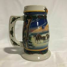 BUDWEISER 2000 Holiday in Mountains Beer Stein Mug ...